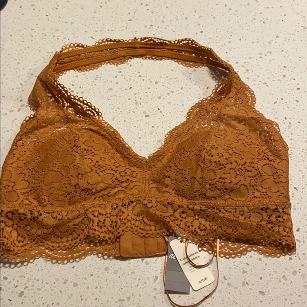 Lightly padded halter aerie bralette. NWT